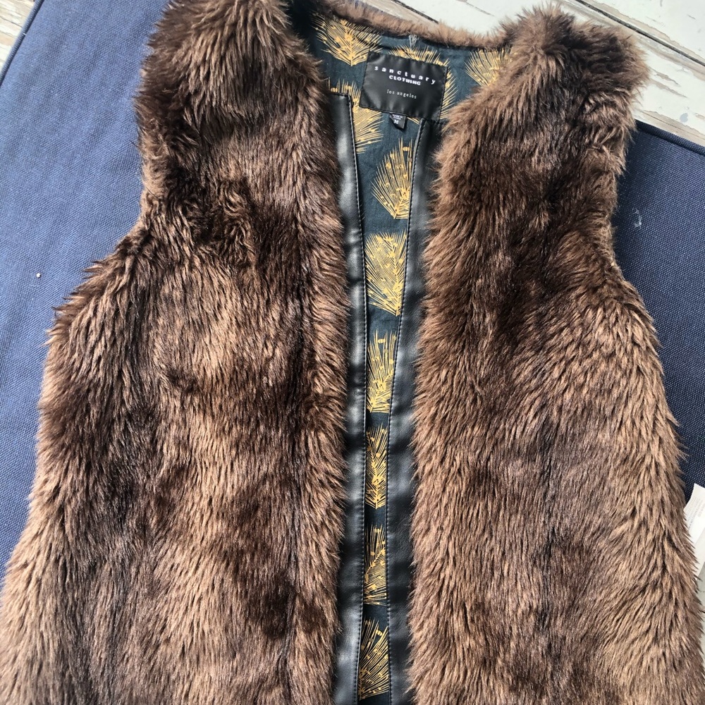 Sanctuary Clothing Faux Fur Vest M